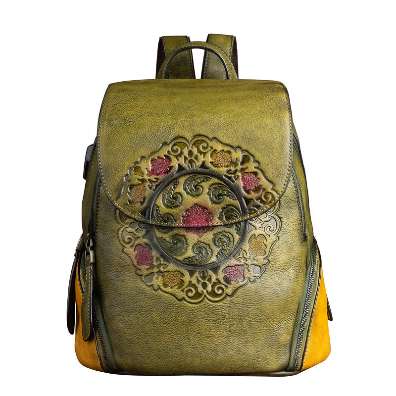 New Women's Leather Backpack with Cow Leather