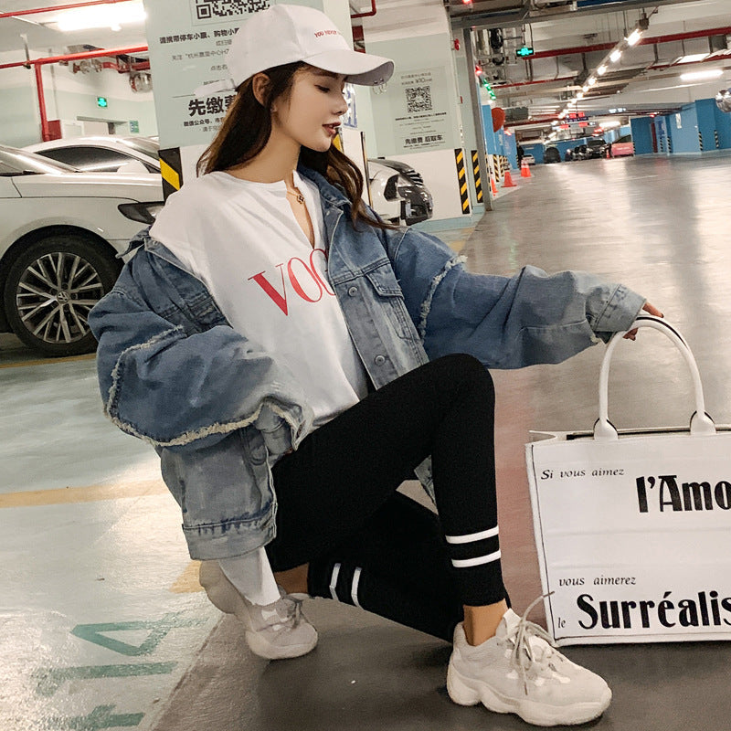 Women's Lapel Short Casual Loose Long-sleeved Blouse Jacket