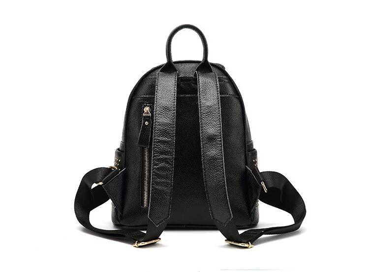 Casual Bee Ladies Leather Rivet Backpack