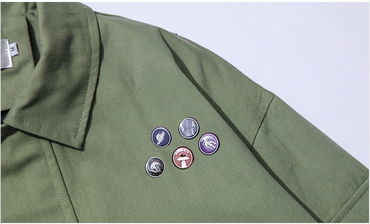 Retro Multi-pocket Tooling Jacket Men's Street Fashion Loose