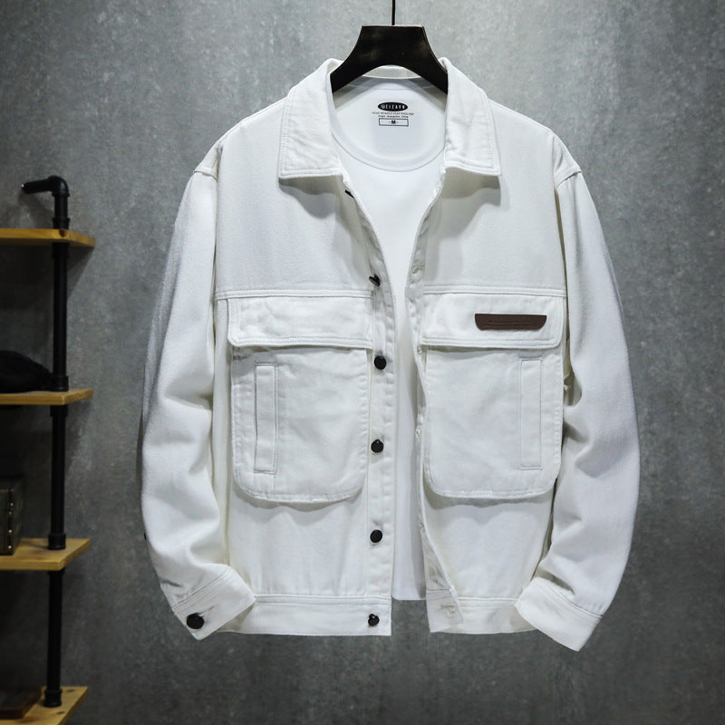 Fashion Men's Lapel Casual Denim Jacket