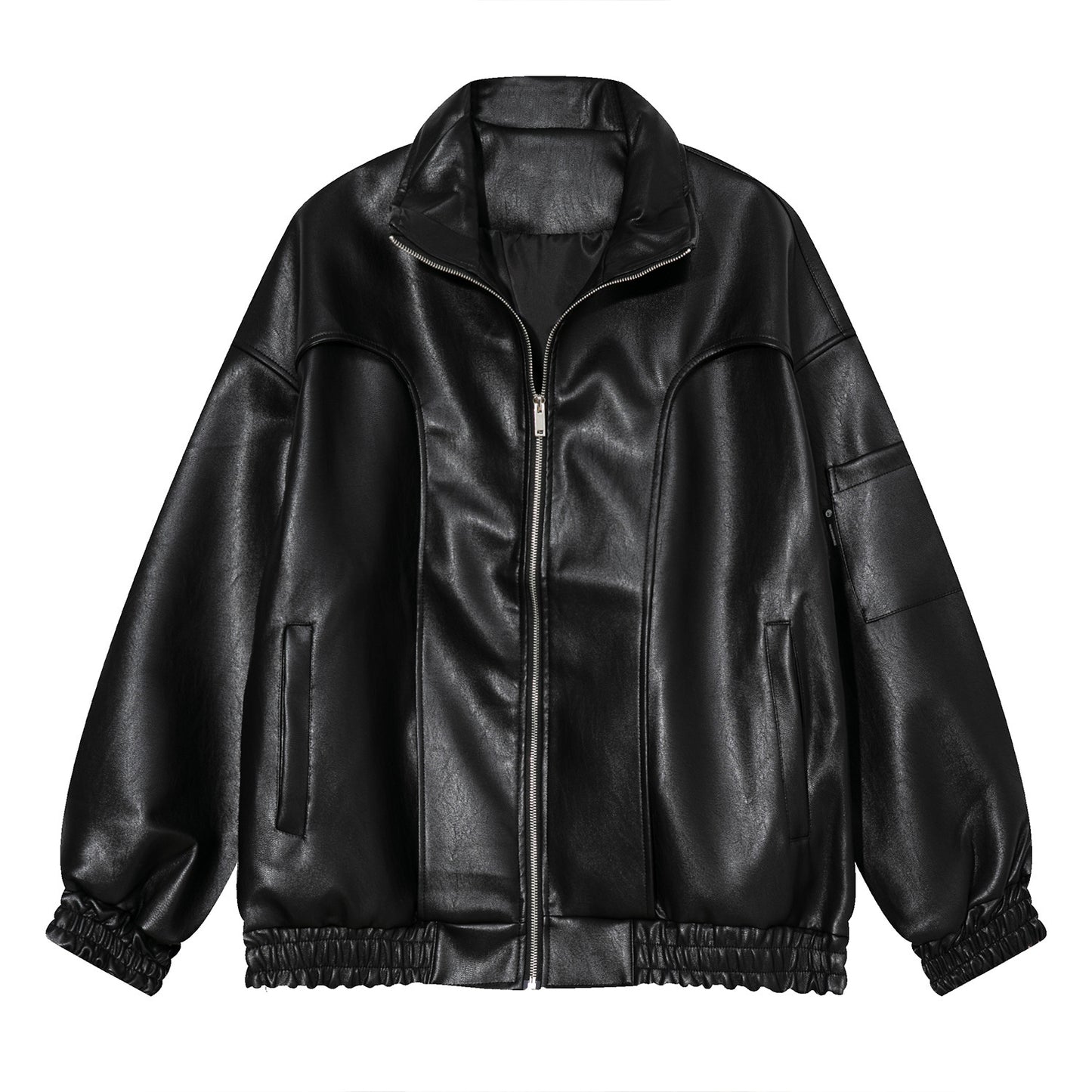 Winter Loose Simple Personality Handsome Trendy Leather Jacket Men