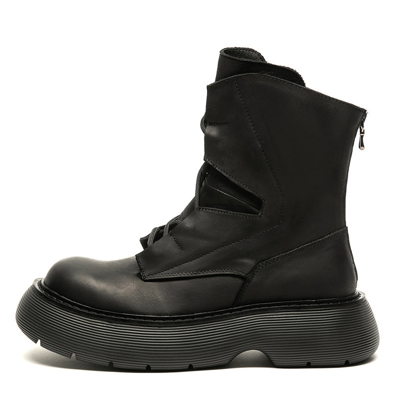 Mens Fashion Casual Thick Bottom Increase Casual Short Boots
