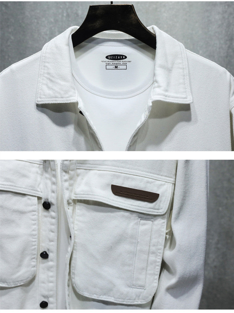 Fashion Men's Lapel Casual Denim Jacket