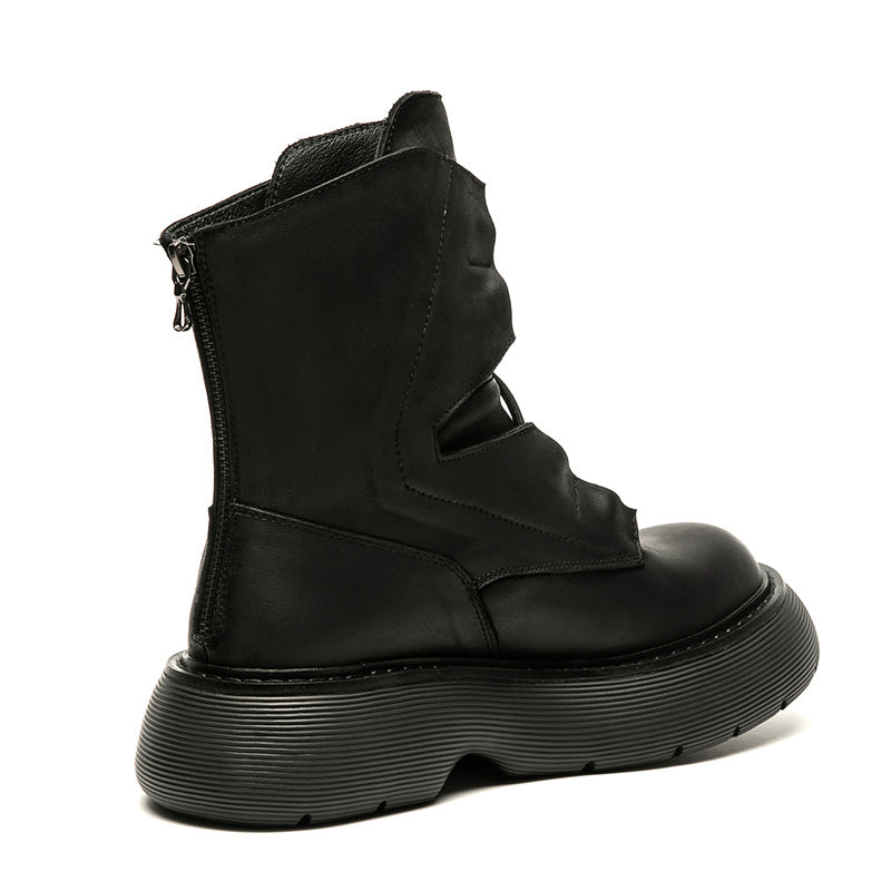 Mens Fashion Casual Thick Bottom Increase Casual Short Boots