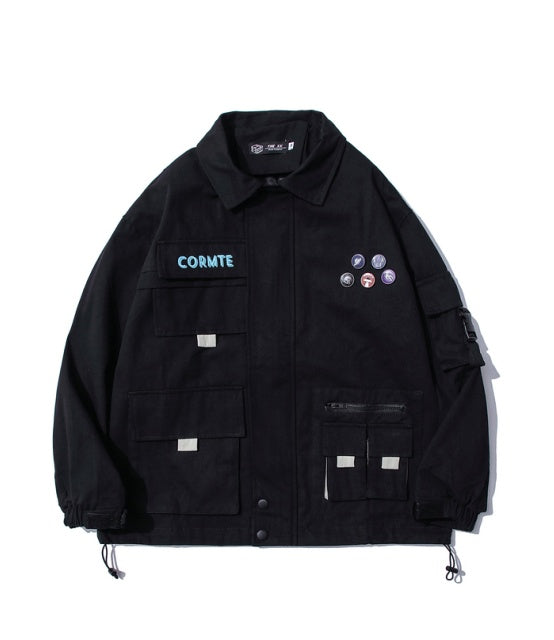 Retro Multi-pocket Tooling Jacket Men's Street Fashion Loose