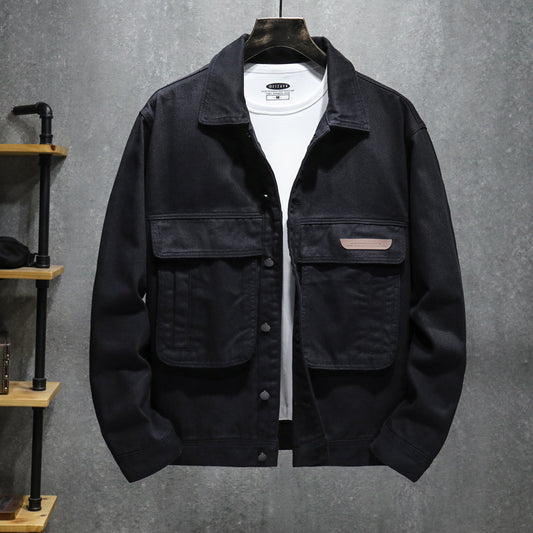 Fashion Men's Lapel Casual Denim Jacket